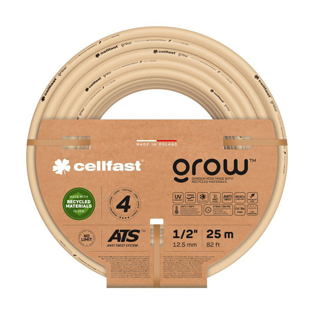 Manguera Cellfast Grow 25 m PVC Beige