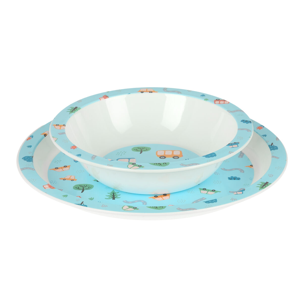 Set de vajilla infantil Safta Coches Poliéster 26 x 26 x 9 cm