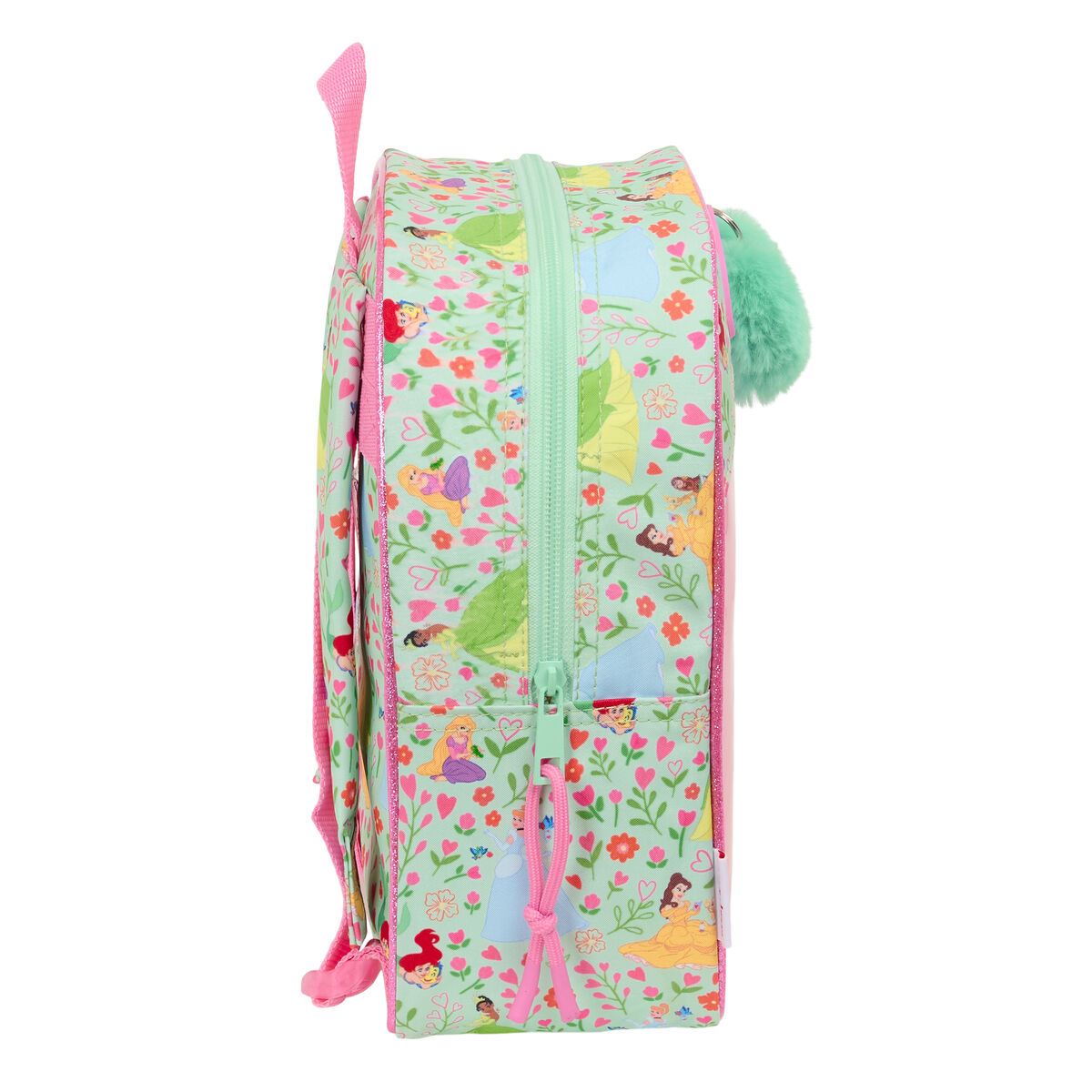 Mochila Escolar Disney Princess Bloom Verde Rosa 22 x 27 x 10 cm