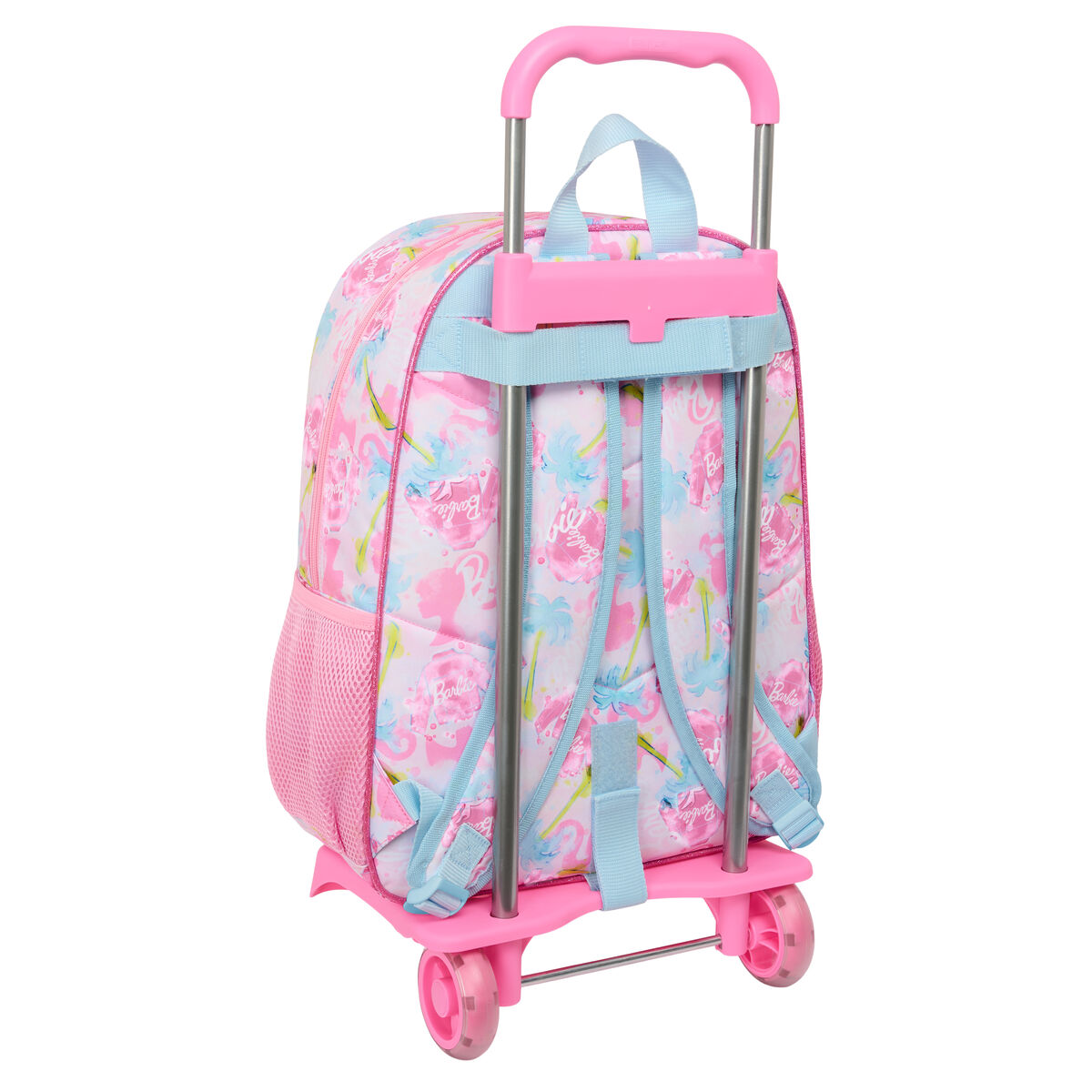 Mochila Escolar con Ruedas Barbie Painterly Rosa Azul cielo 33 x 42 x 14 cm