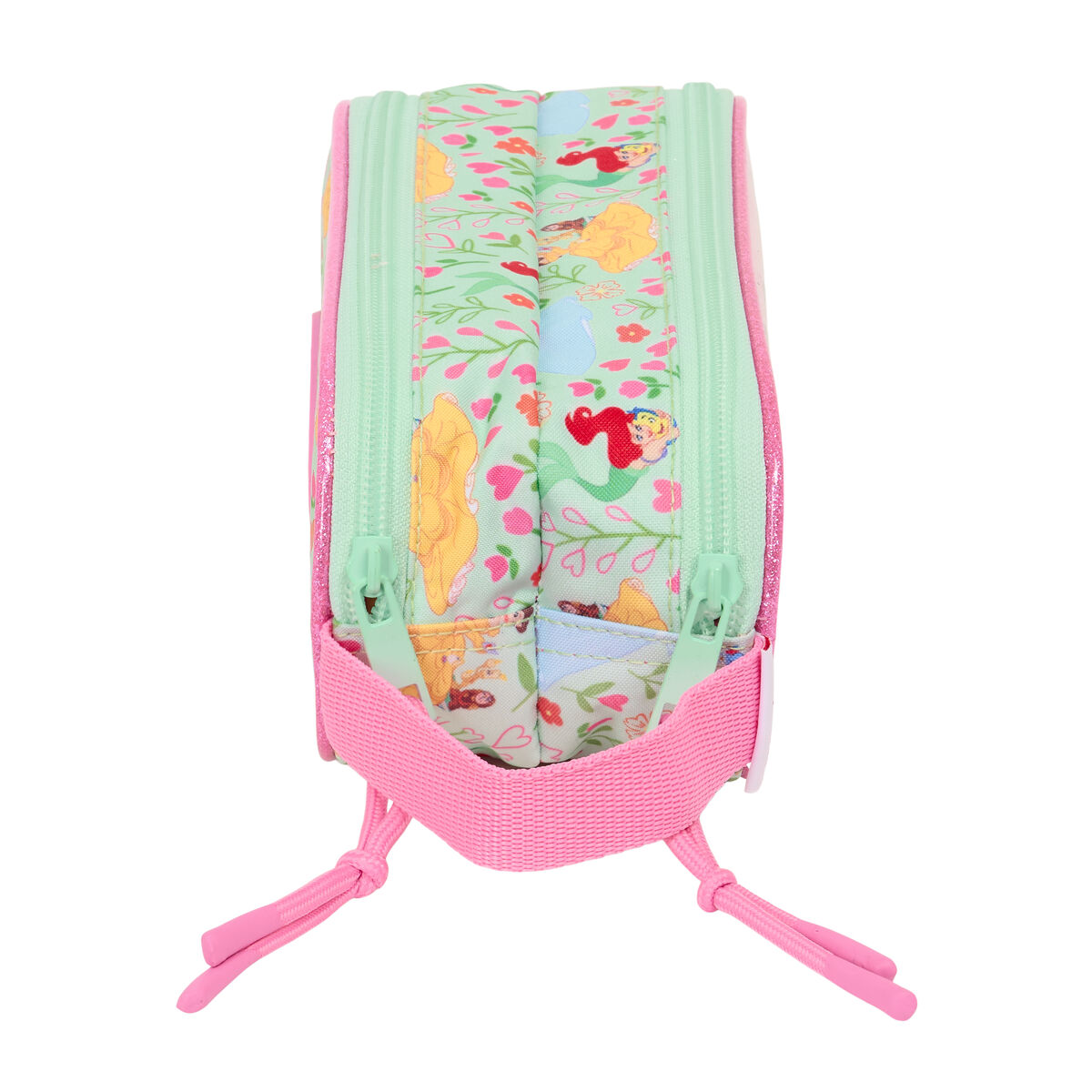 Portatodo Doble Disney Princess Bloom Verde Rosa 21 x 8 x 6 cm