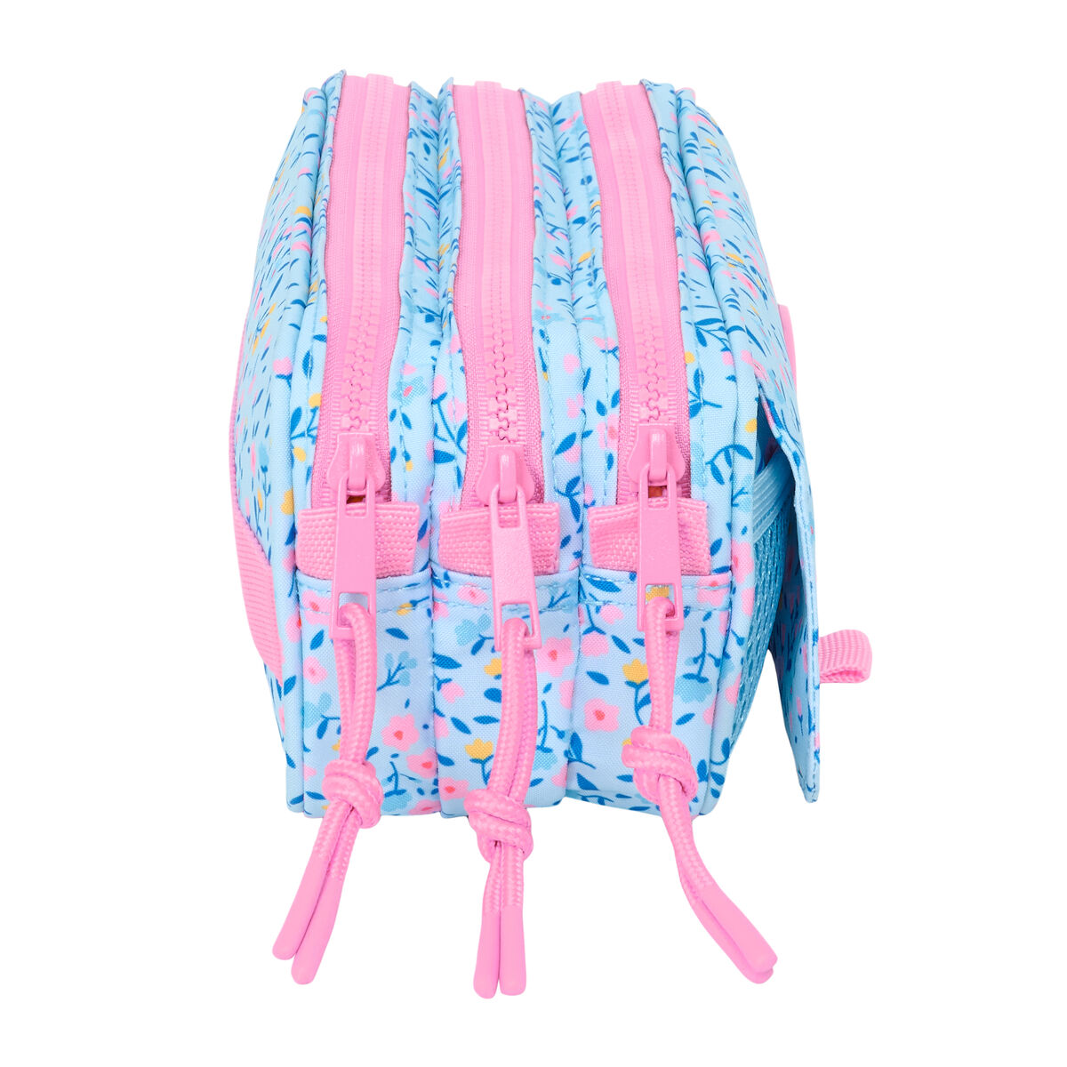 Portatodo Triple Vicky Martín Berrocal Paraíso Rosa Azul claro 21,5 x 10 x 8 cm