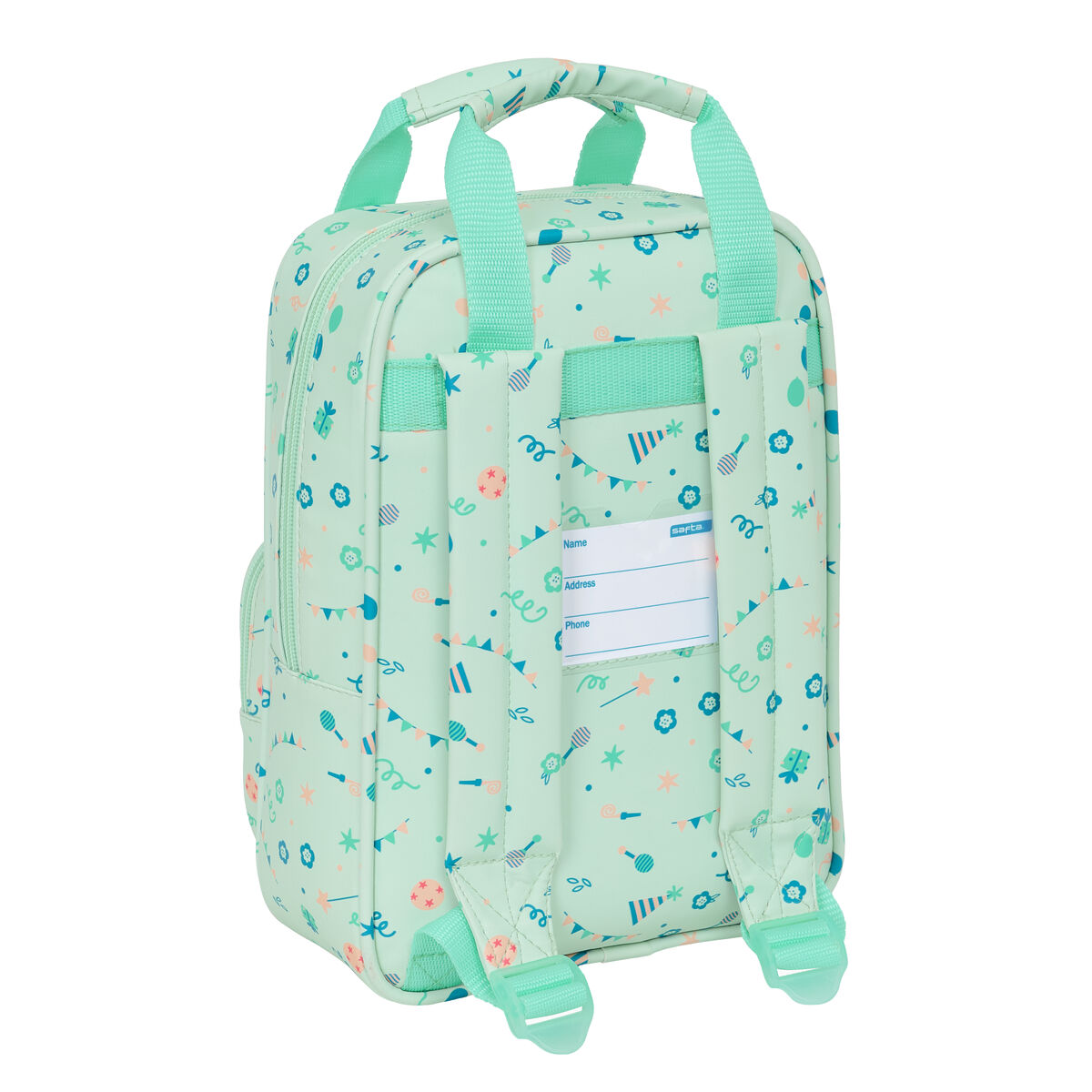 Mochila Infantil Safta Fiesta Verde 20 x 28 x 8 cm