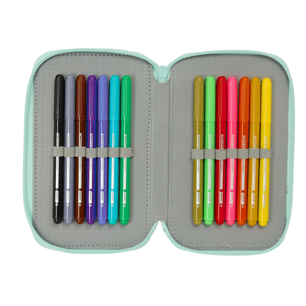 Estuche Escolar con Accesorios Disney Azul 12,5 x 19,5 x 5,5 cm 37 Piezas