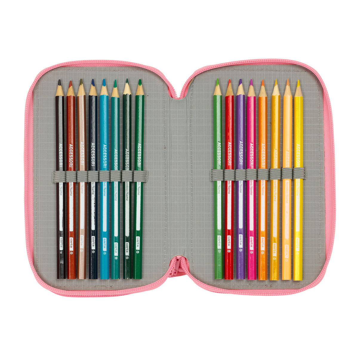 Estuche Escolar con Accesorios Moos Passion Multicolor 12,5 x 19,5 x 5,5 cm 37 Piezas
