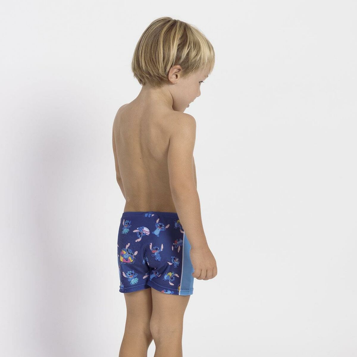 Bañador Boxer Para Niños Stitch Azul oscuro