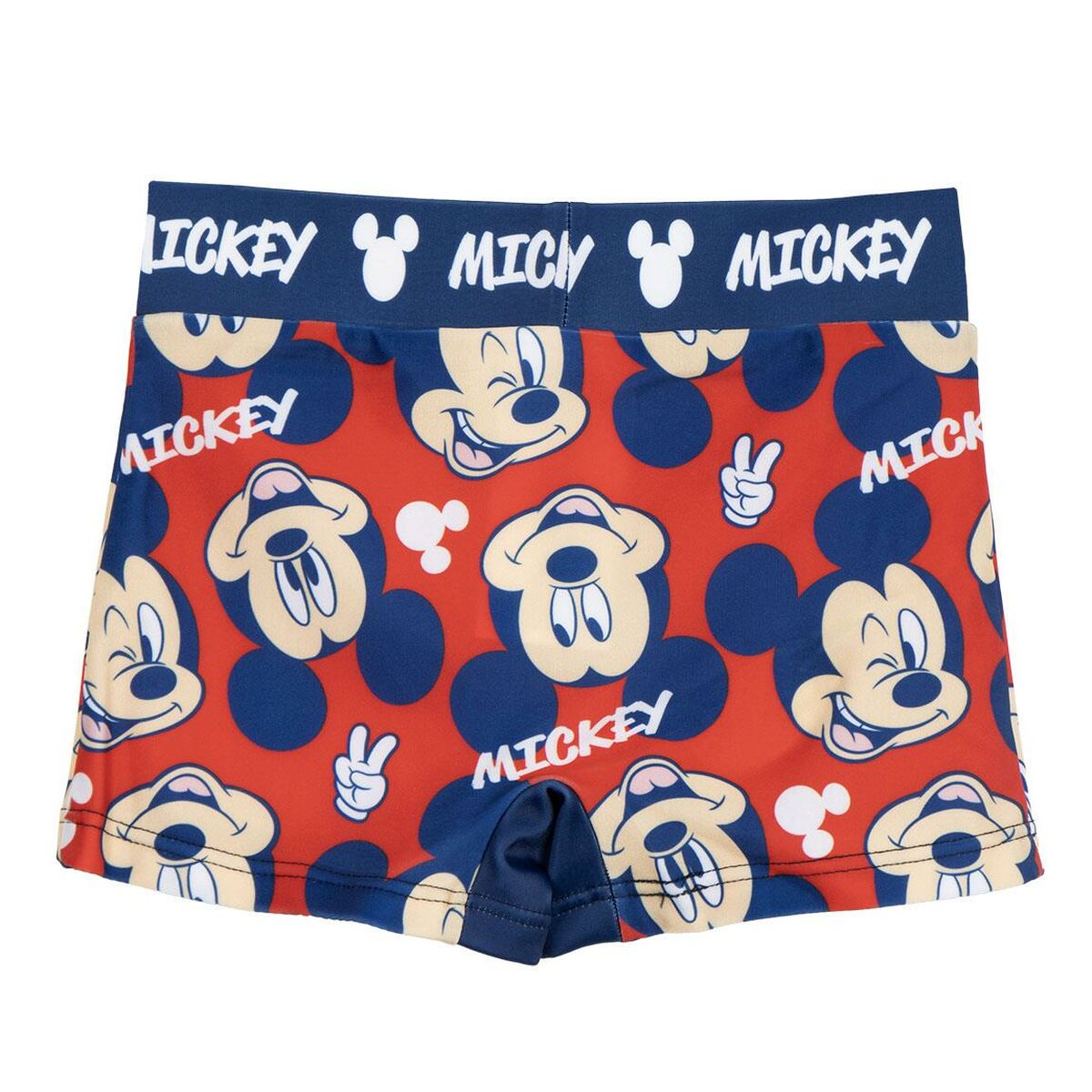 Bañador Boxer Para Niños Mickey Mouse Rojo