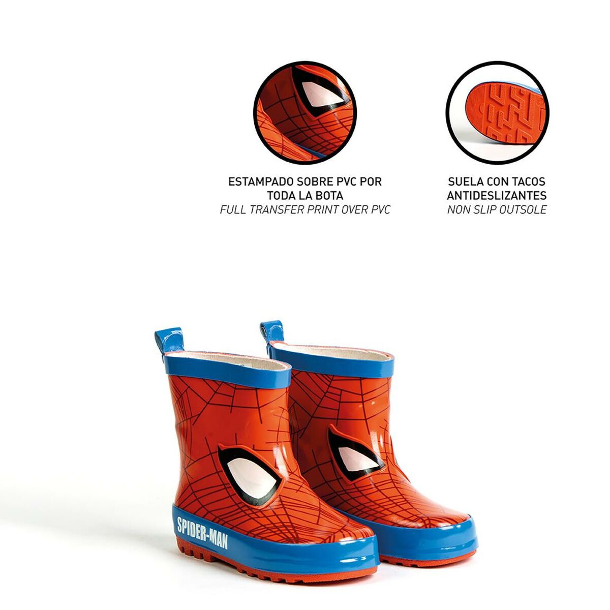 Botas de Agua Infantiles Spider-Man Rojo