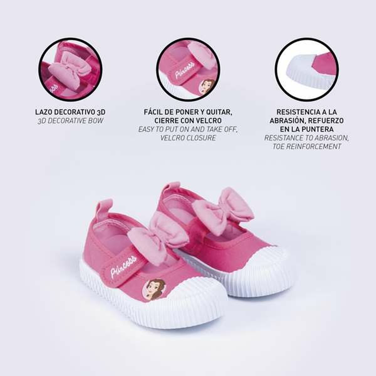 Zapatillas Casual Disney Princess Rosa