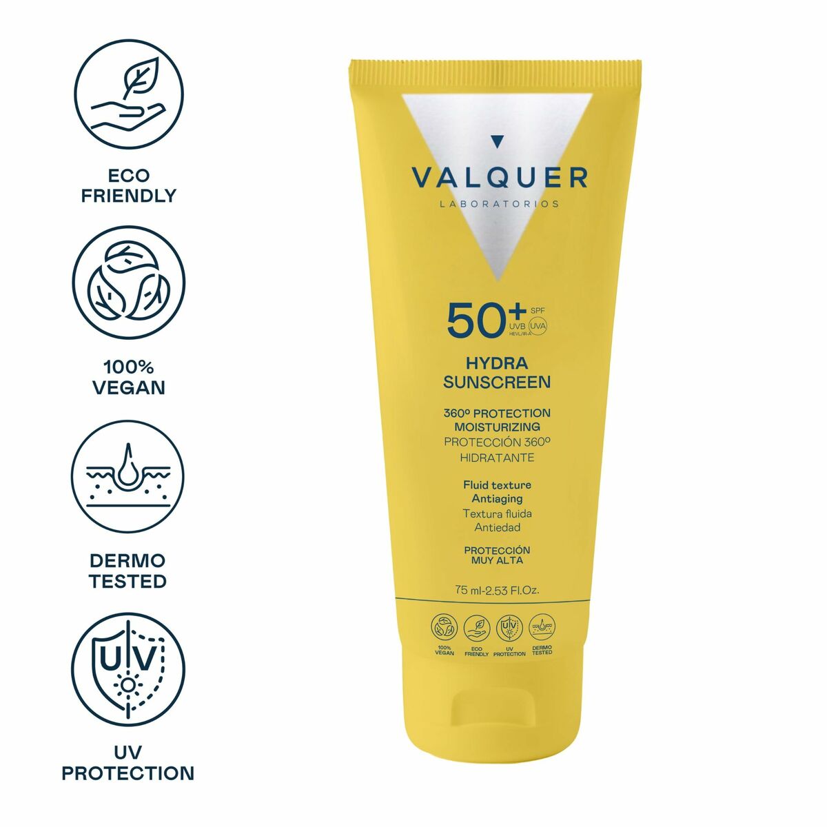 Protector Solar Facial Valquer 40 ml Blanco
