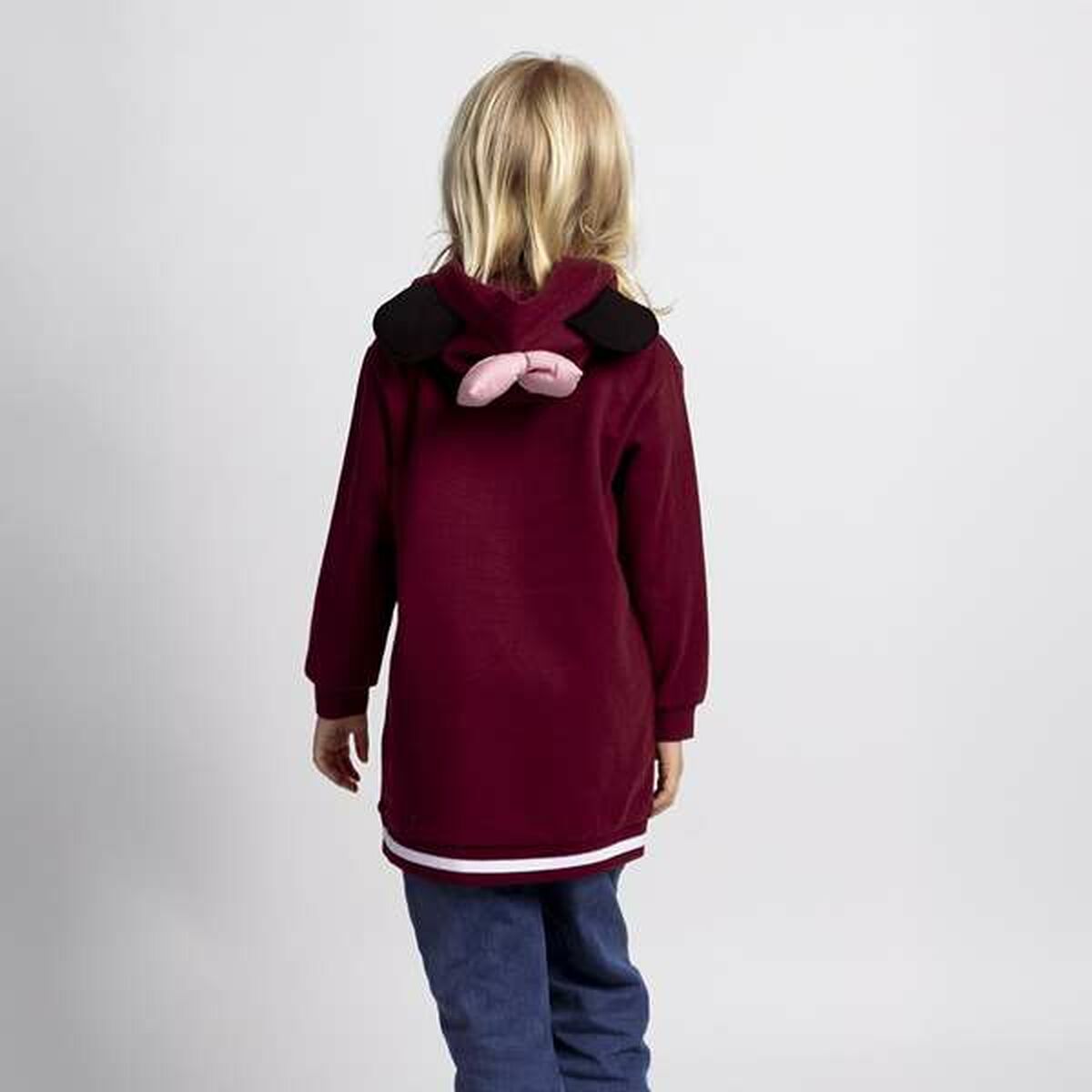 Vestido Minnie Mouse Rojo Oscuro Niña