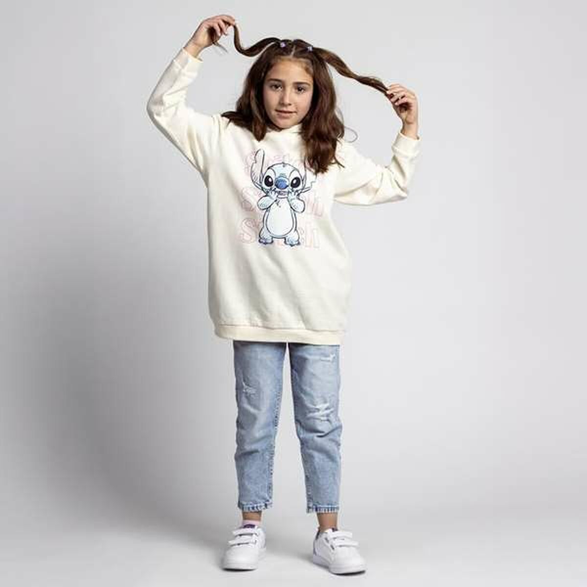 Vestido Stitch Beige Niña