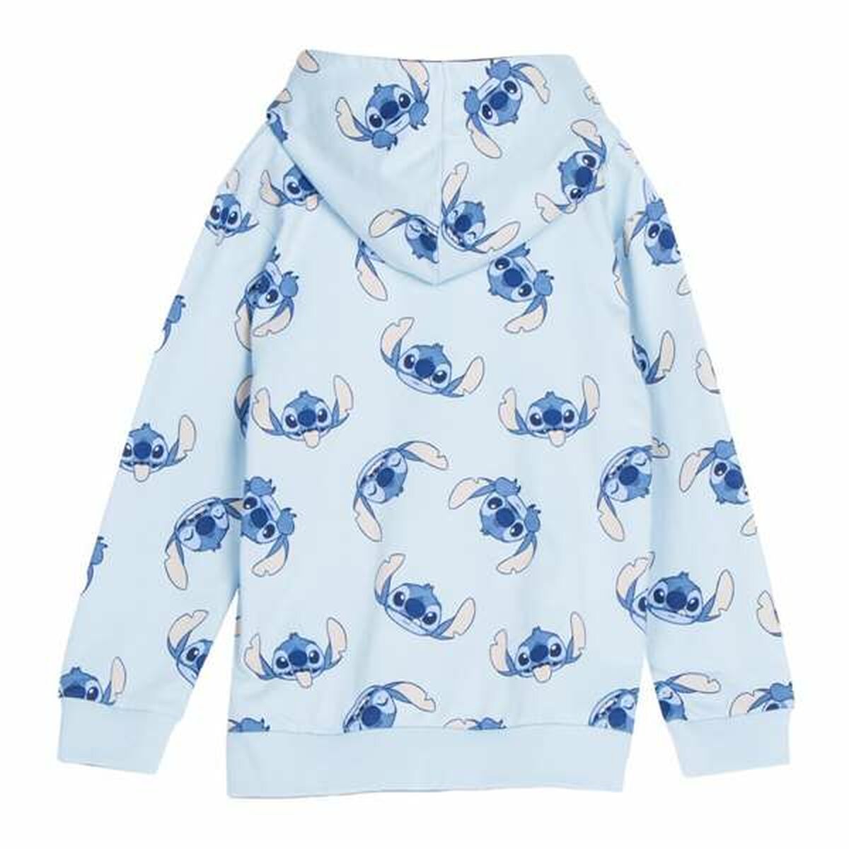 Sudadera con Capucha Niña Stitch Azul claro