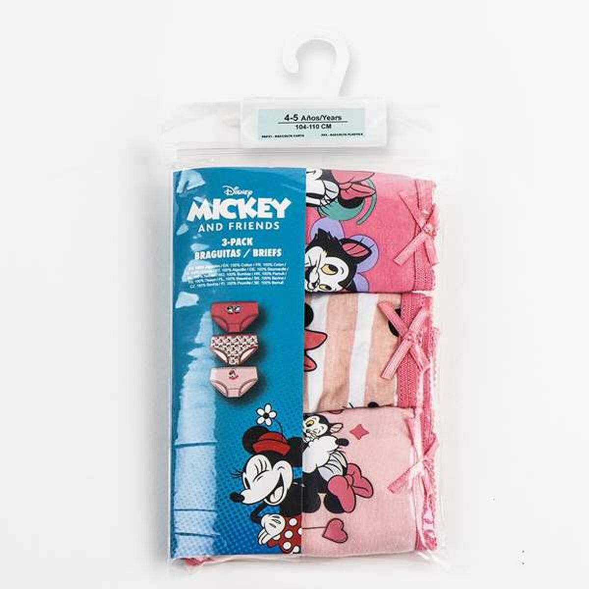 Pack de Braguitas para Niña Minnie Mouse Multicolor