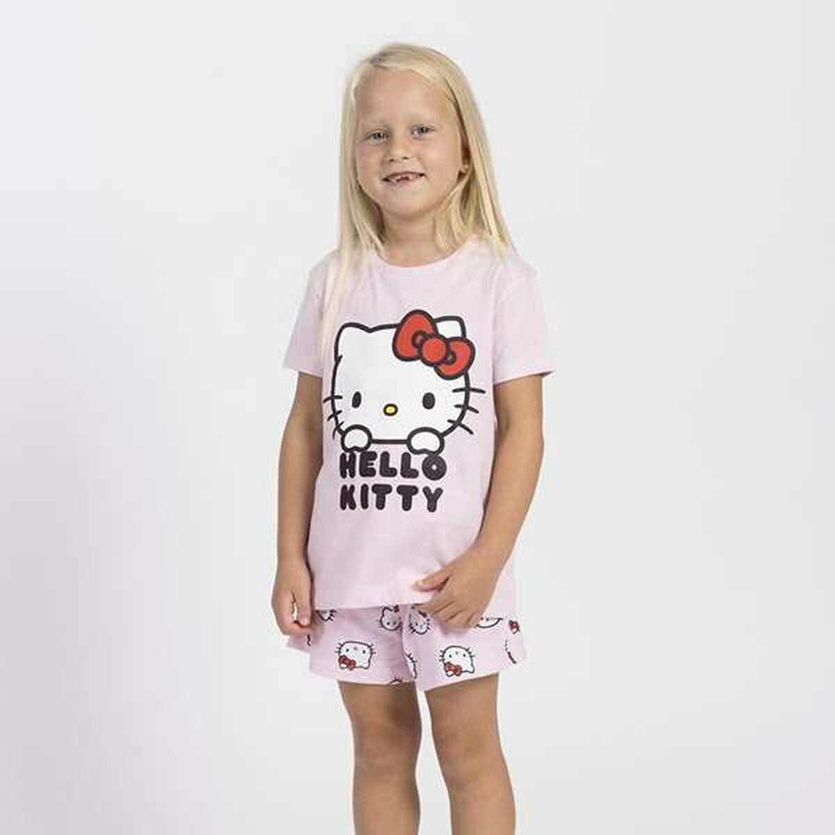 Pijama Infantil Hello Kitty Rosa