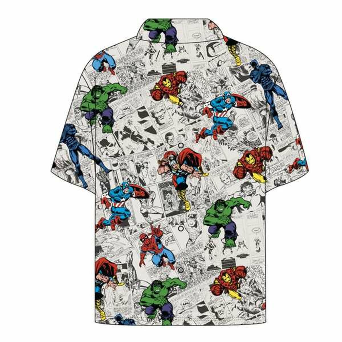 Camiseta de Manga Corta Infantil Marvel Gris claro