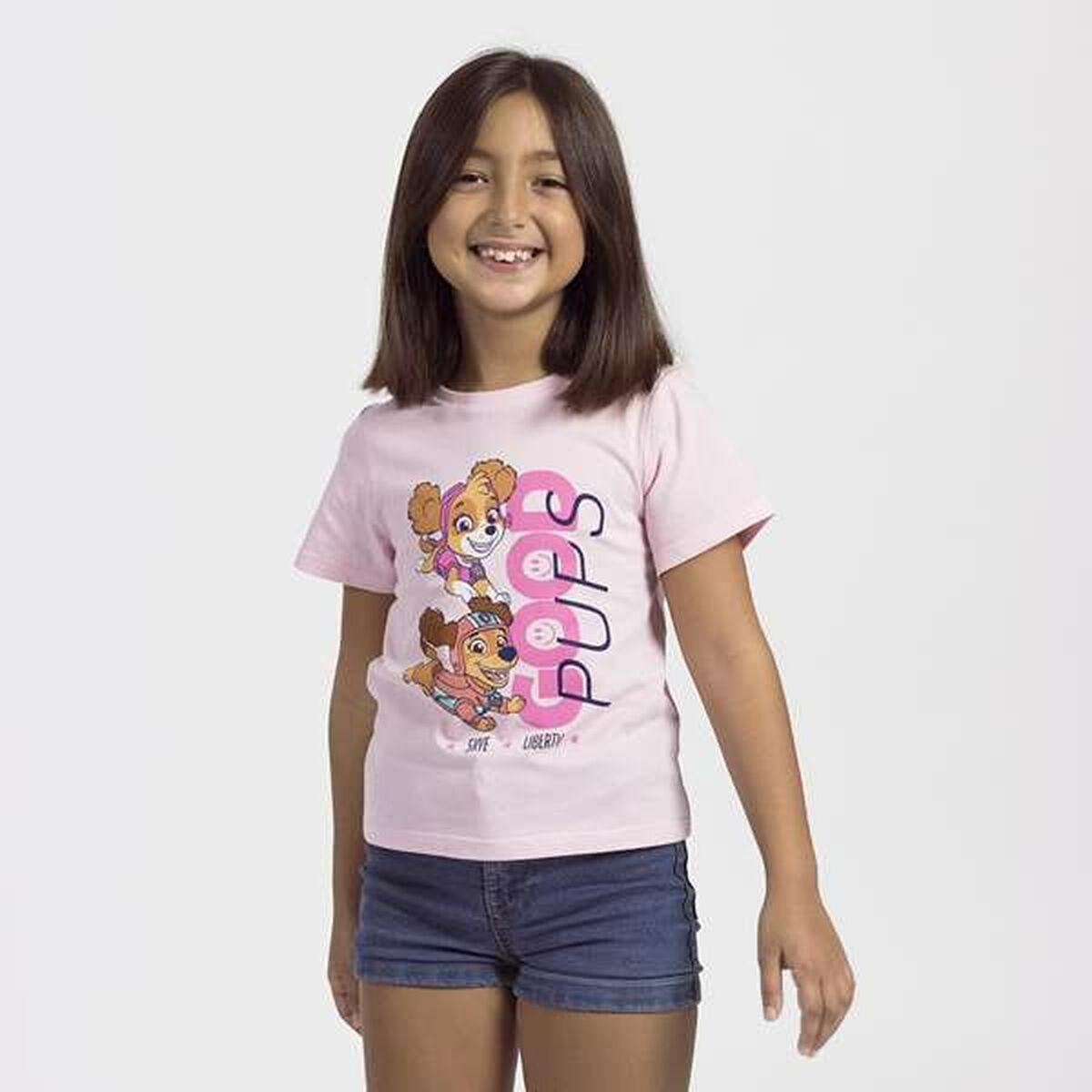 Camiseta de Manga Corta Infantil The Paw Patrol Blanco