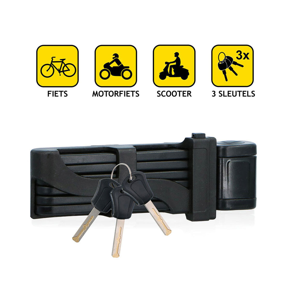 Candado de llave Dunlop Acero Rectangular Plegable