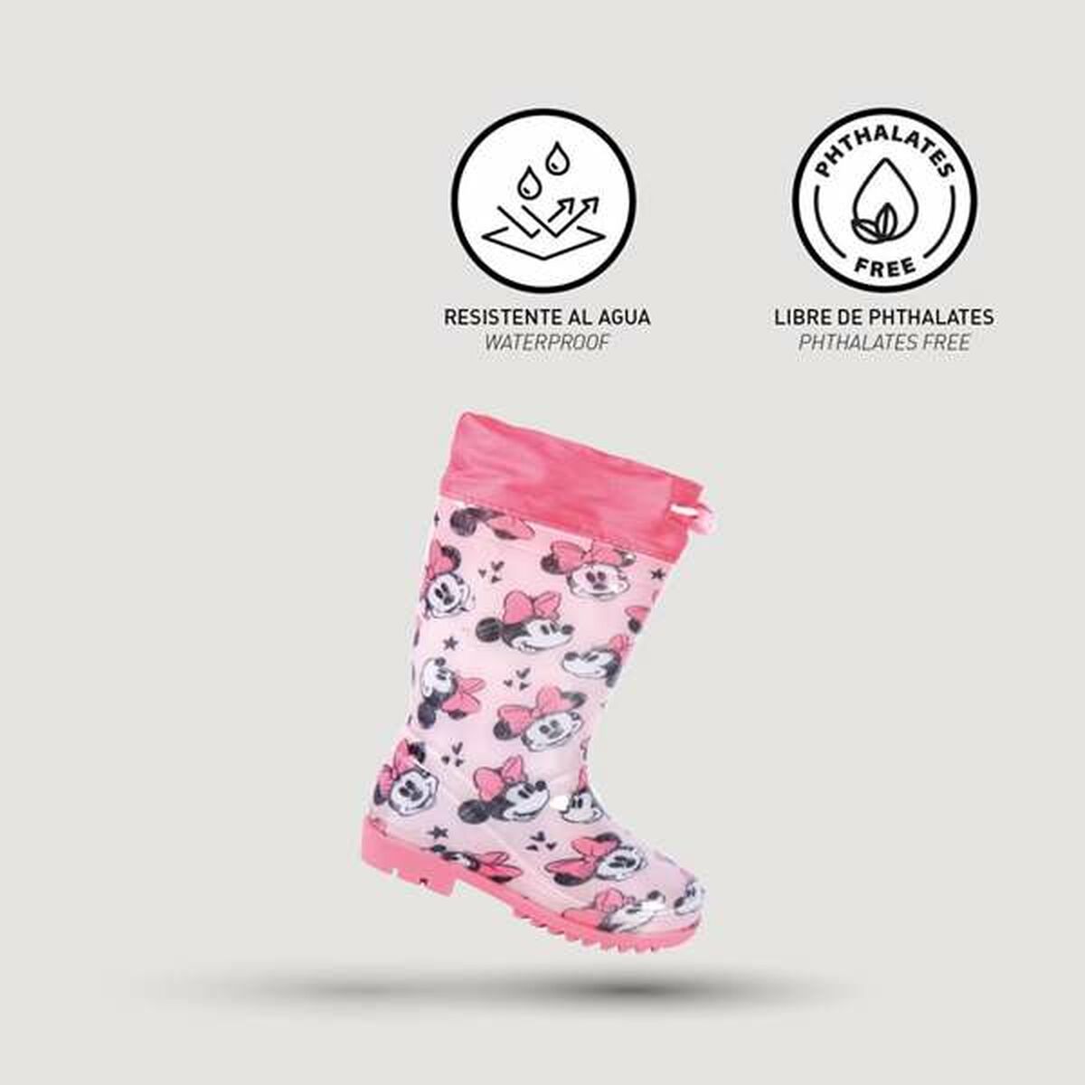 Botas de Agua Infantiles Minnie Mouse Rosa