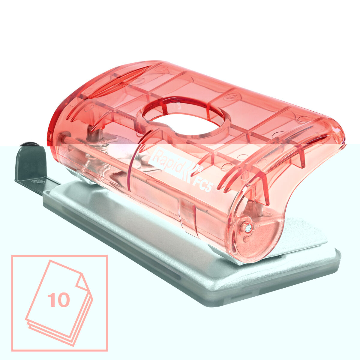 Perforadora Rapid Rapid Colour'Breeze FC5 Coral