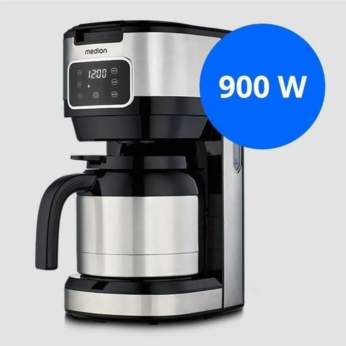 Cafetera de Goteo Medion Plateado 900 W 1,2 L