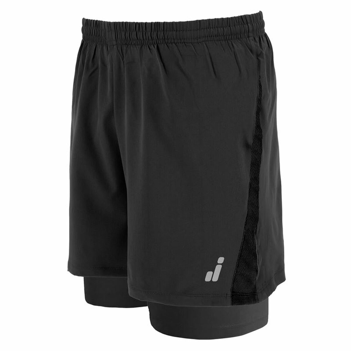 Pantalones Cortos Deportivos para Hombre Joluvi Mesh Duo Negro