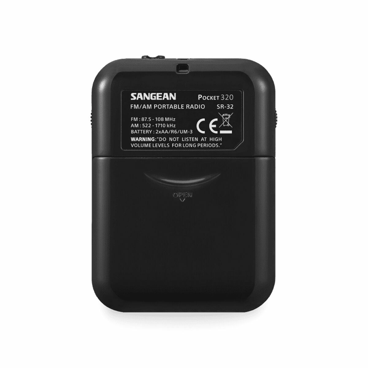 Radio Portátil Sangean Negro AM/FM
