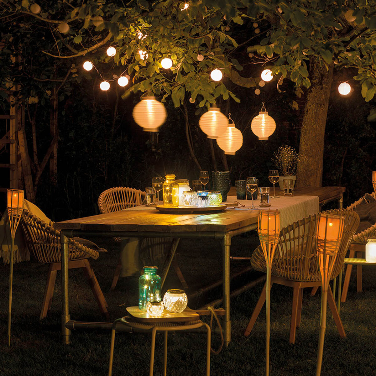 Farolillo Lumineo Blanco Nailon