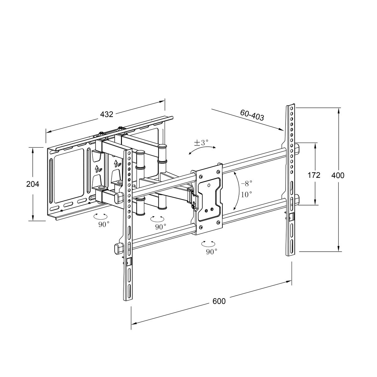 Soporte TV TM Electron 45 kg