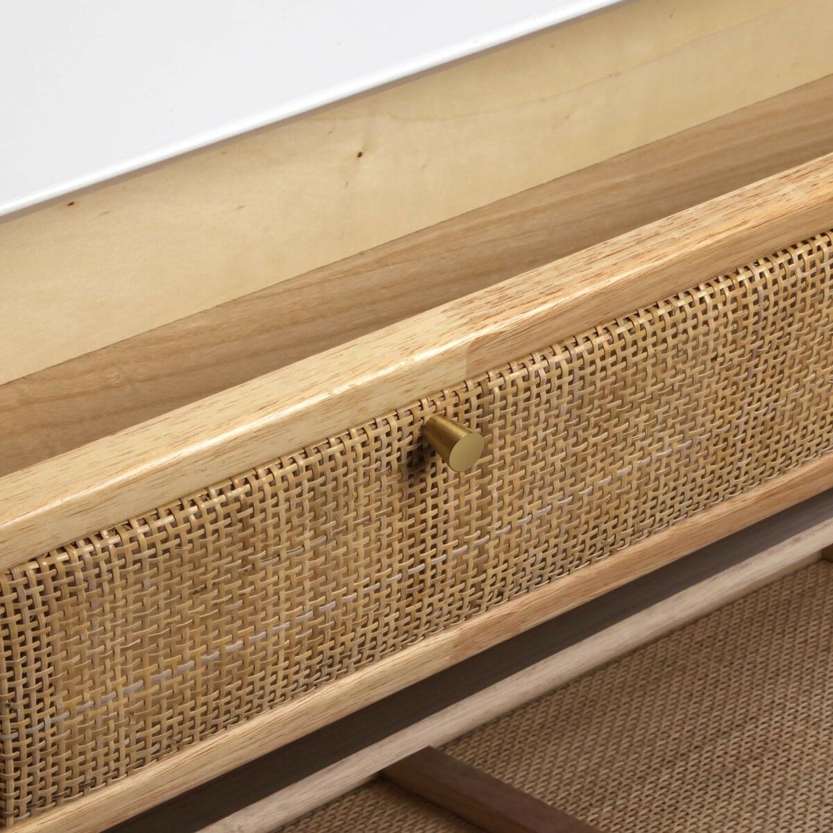 Zapatero Versa Vega Ratán Madera de Paulonia 25,5 x 106 x 70 cm