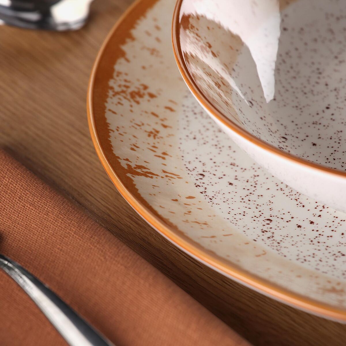 Vajilla Versa Marrón Porcelana 18 Piezas