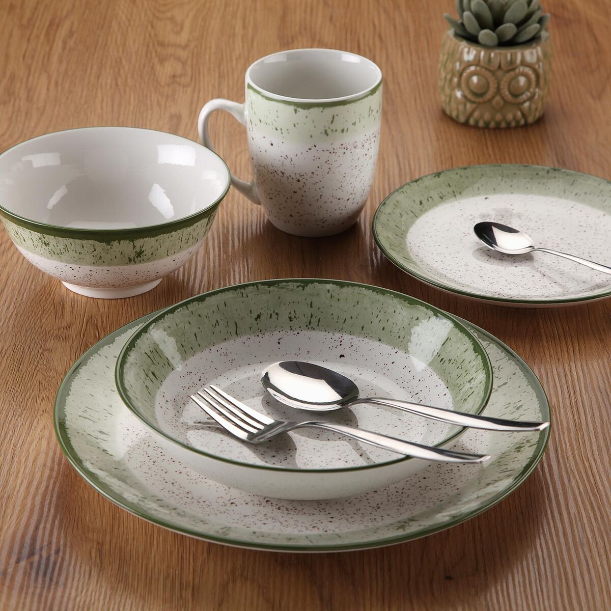 Vajilla Versa Verde Porcelana 18 Piezas