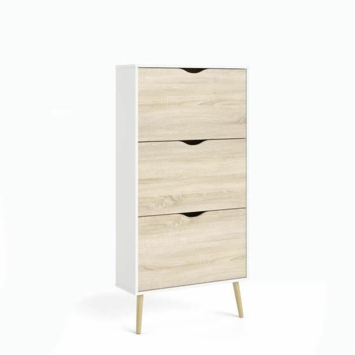 Zapatero Blanco Madera Roble 70,2 x 23,9 x 138,9 cm
