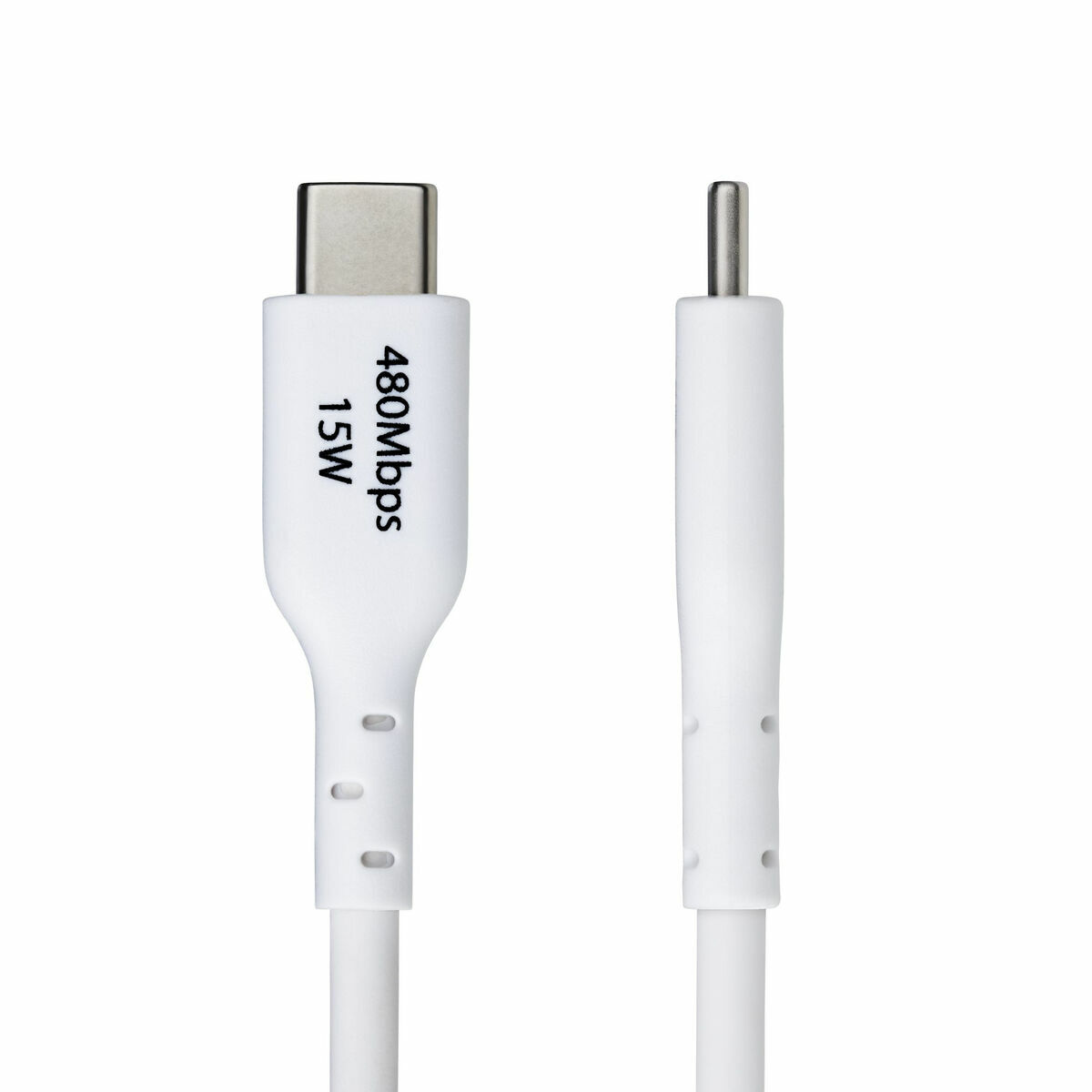 Cable USB Startech USB2AC2MNCWHE Blanco 2 m