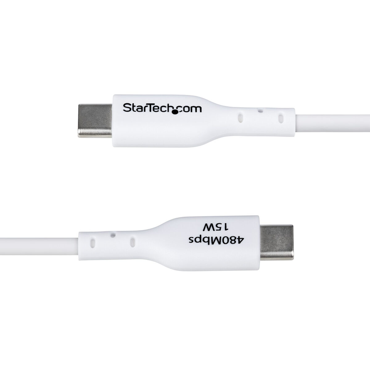 Cable USB Startech USB2AC1MNCWHE Blanco 1 m