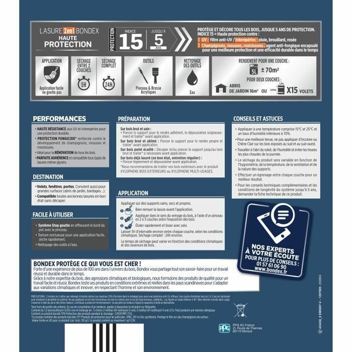 Pintura de Imprimación Bondex Beige Satinado 5 L