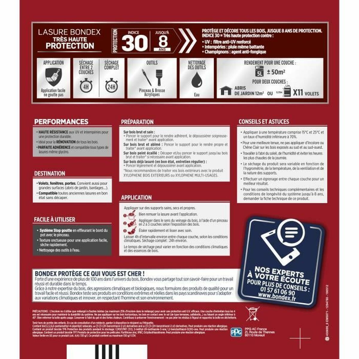 Pintura de Imprimación Bondex Satinado 5 L Transparente