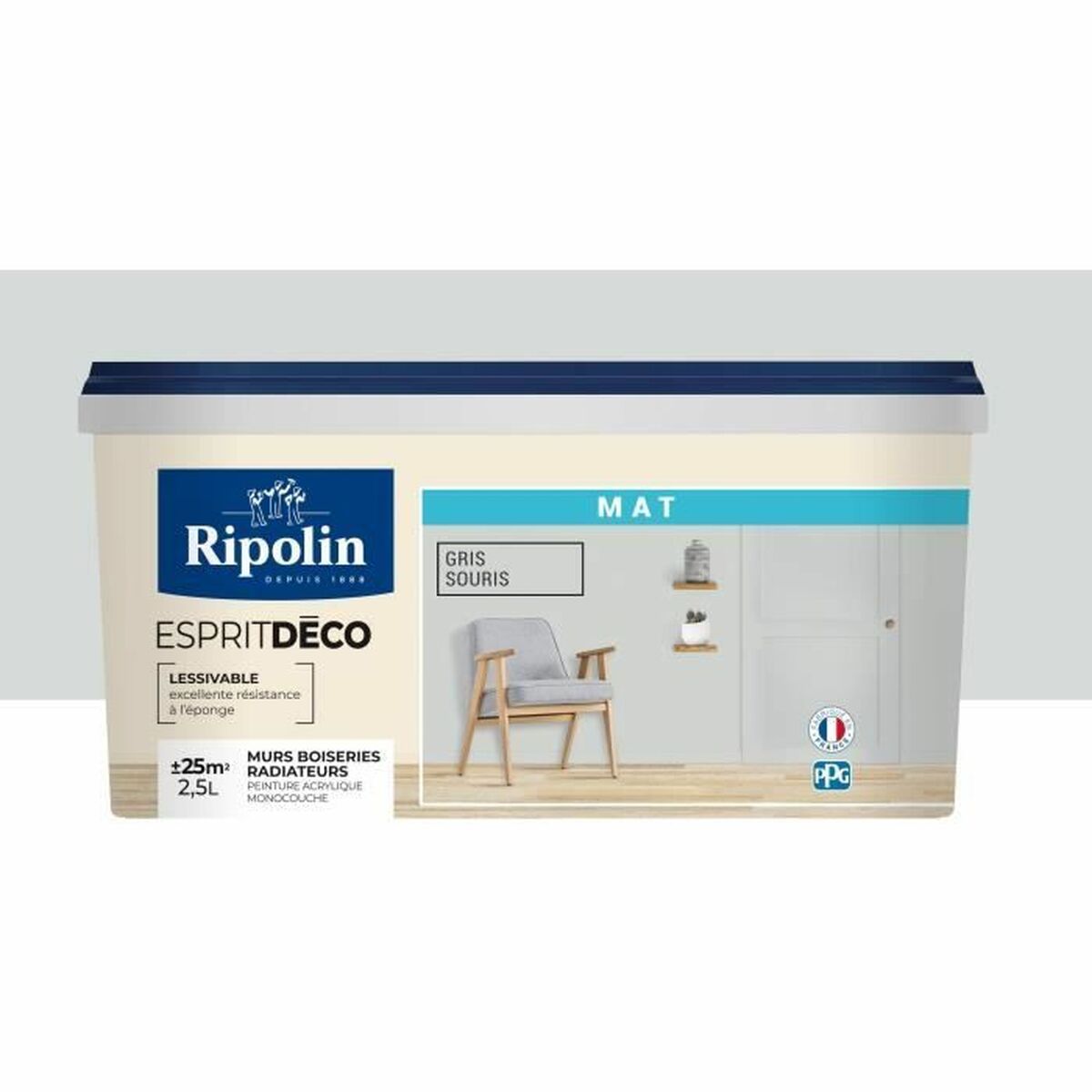 Pintura de Imprimación Ripolin Gris Mate 2,5 L