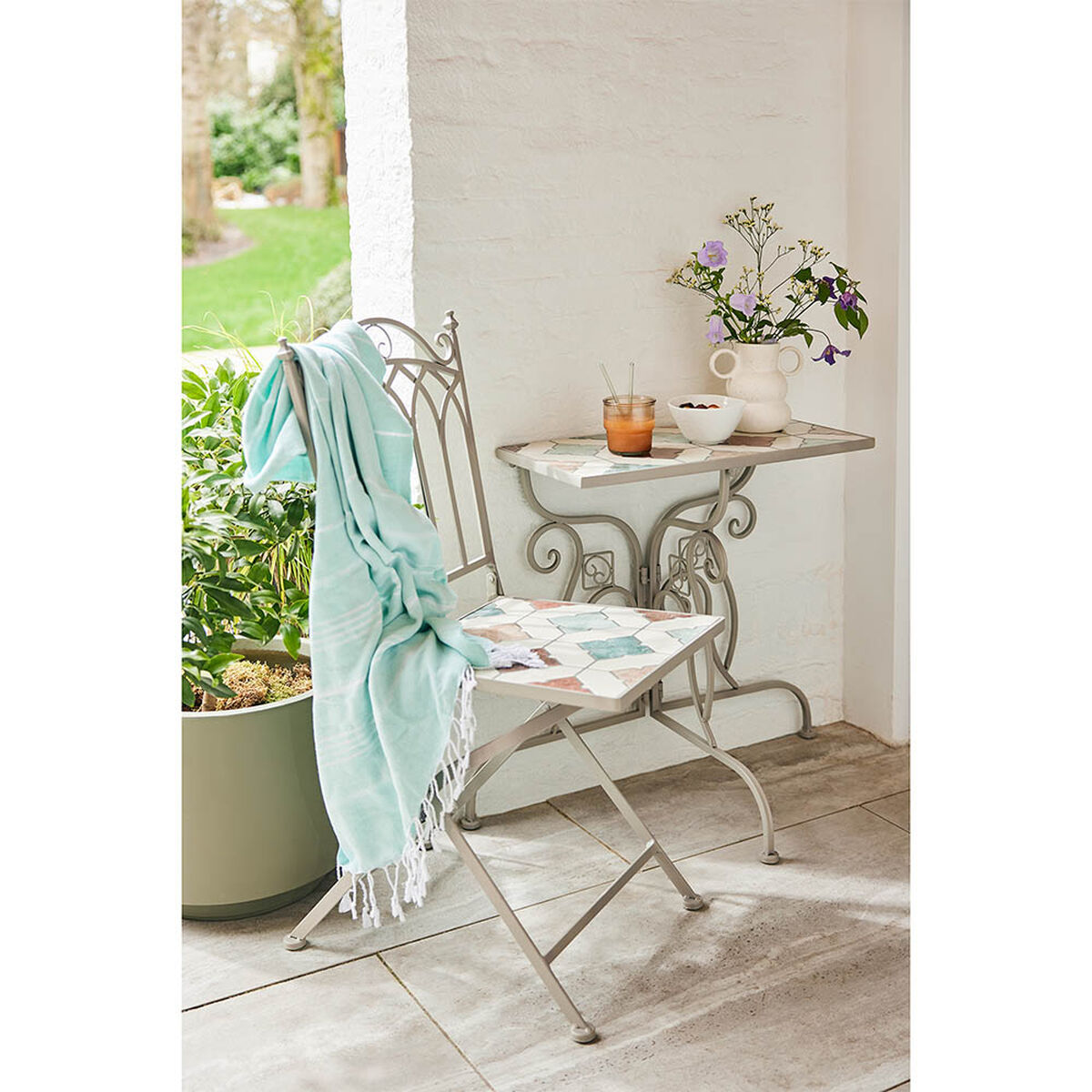 Silla Plegable Lifetime Bistró 38 x 50 x 89 cm Marrón Mosaico