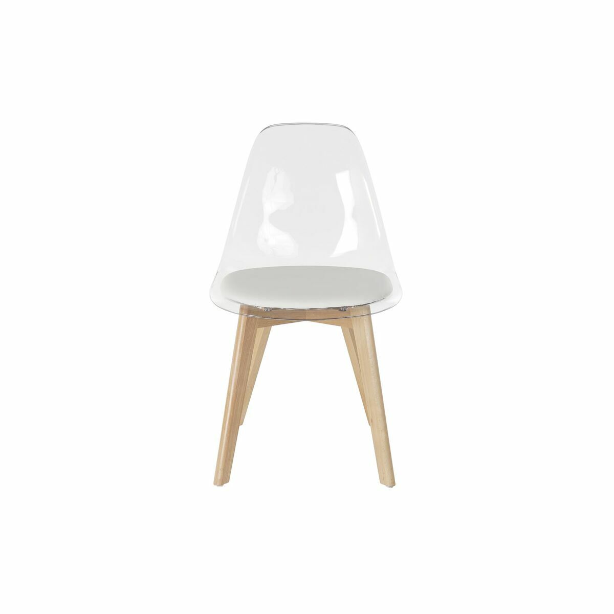 Silla de Comedor DKD Home Decor Blanco Madera Policarbonato (Reacondicionado A)