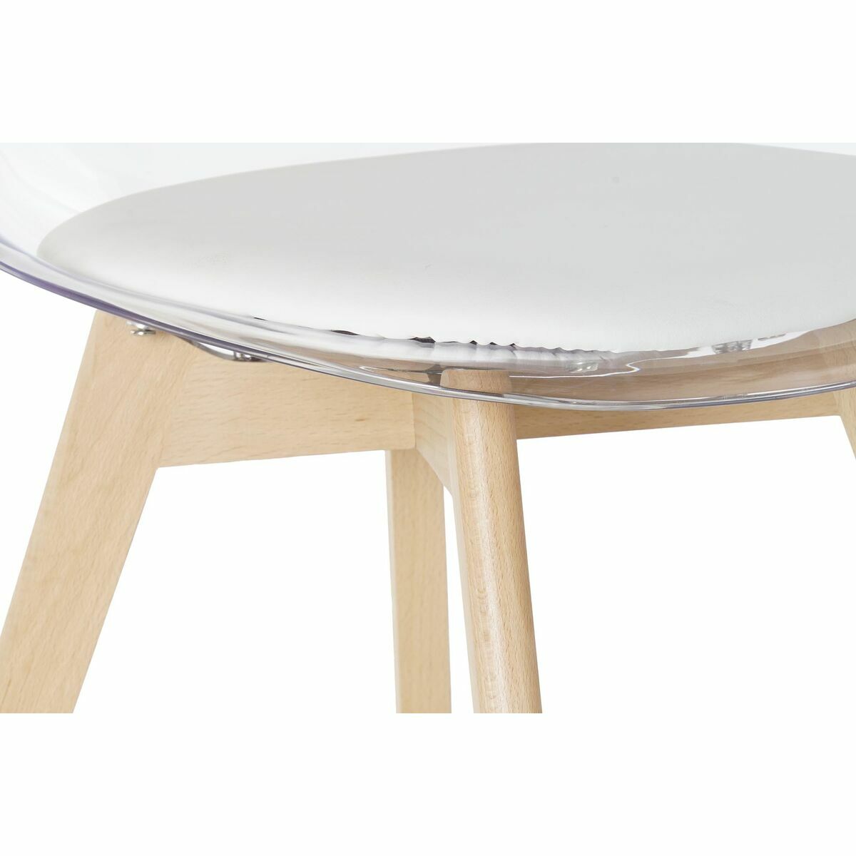 Silla de Comedor DKD Home Decor Blanco Madera Policarbonato (Reacondicionado A)