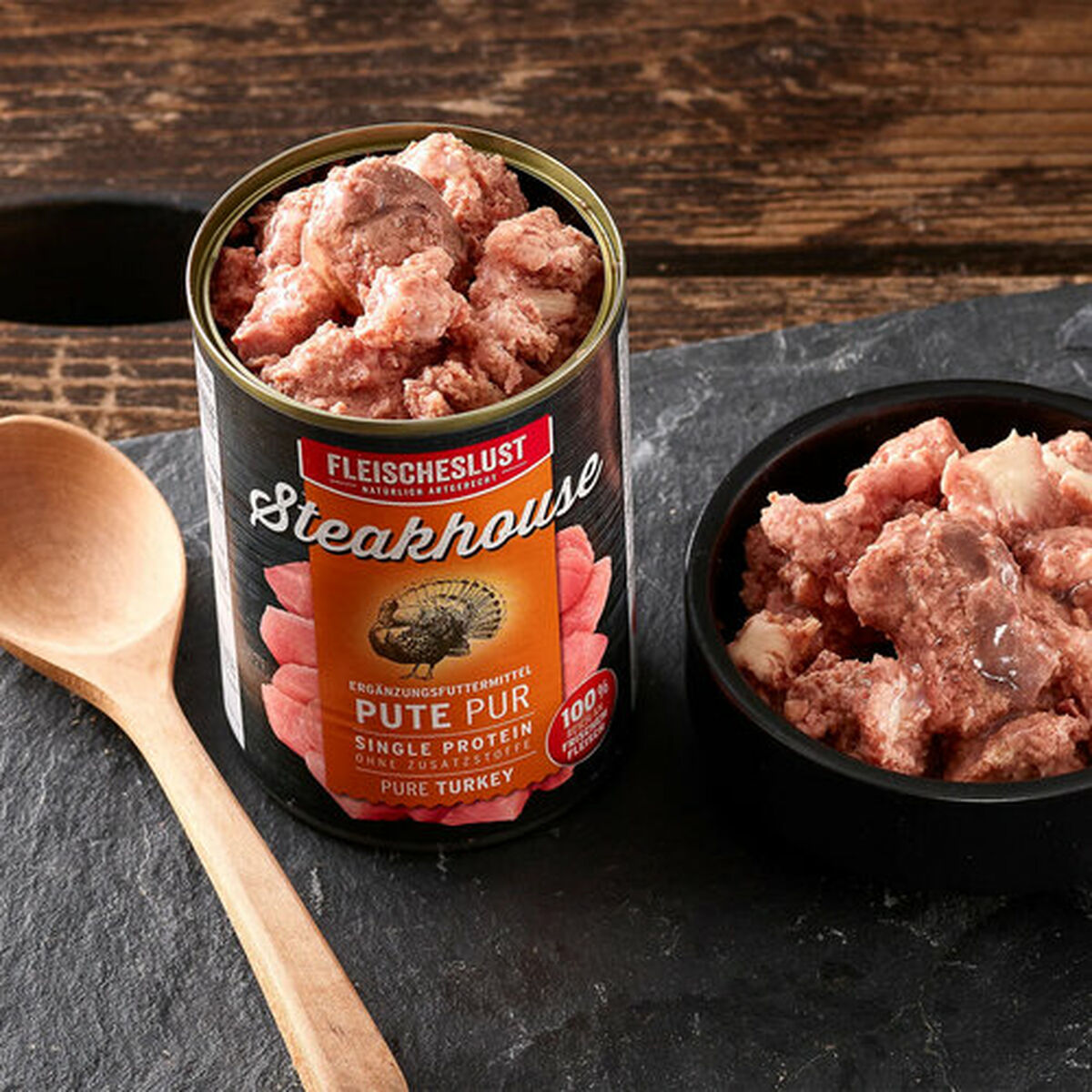 Comida húmeda Fleischeslust Pure 800 gr Pavo