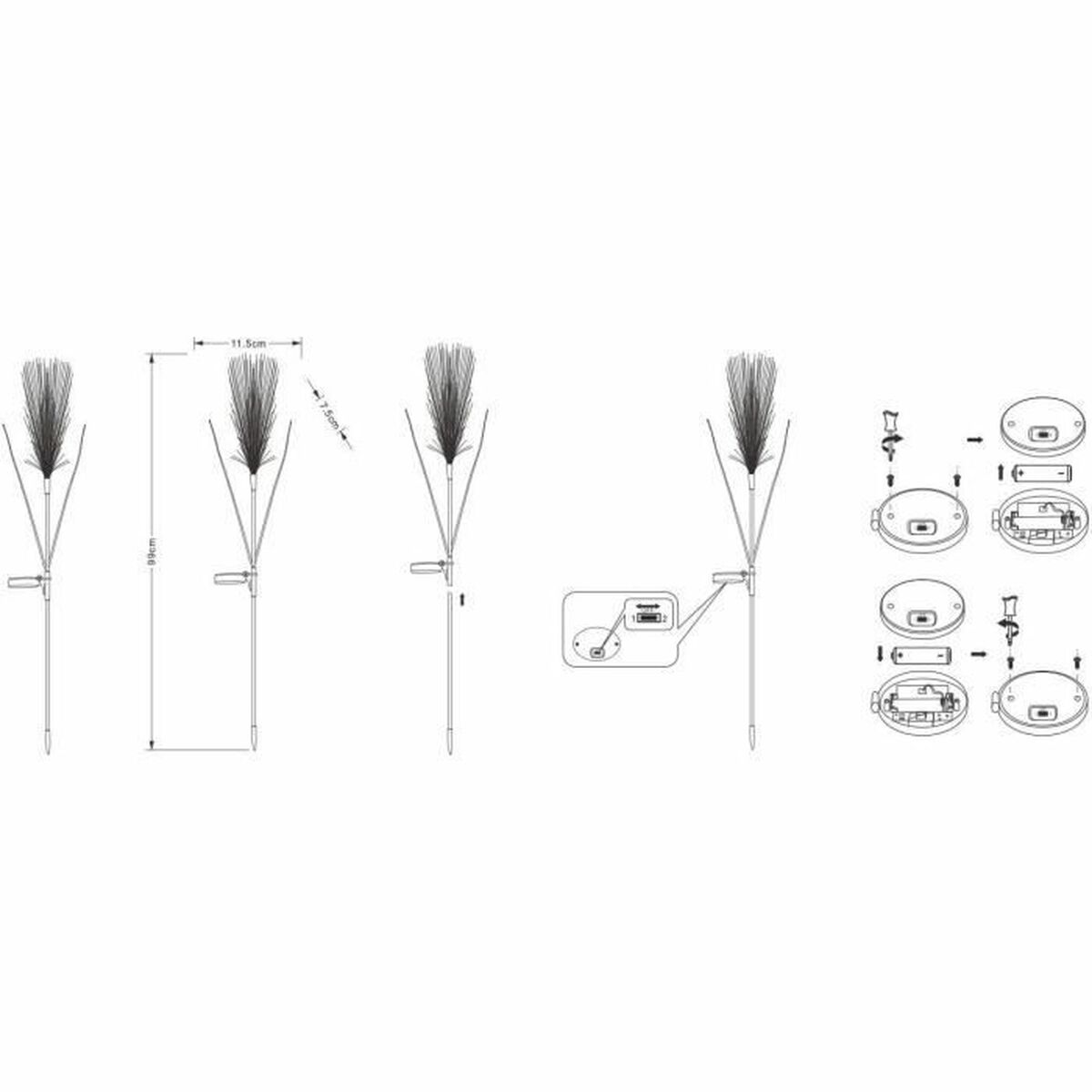 Lámpara solar Galix G4515