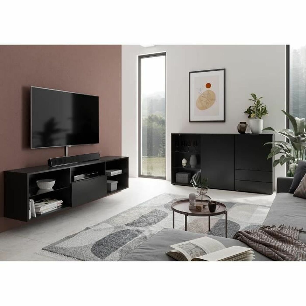 Mueble de TV Negro
