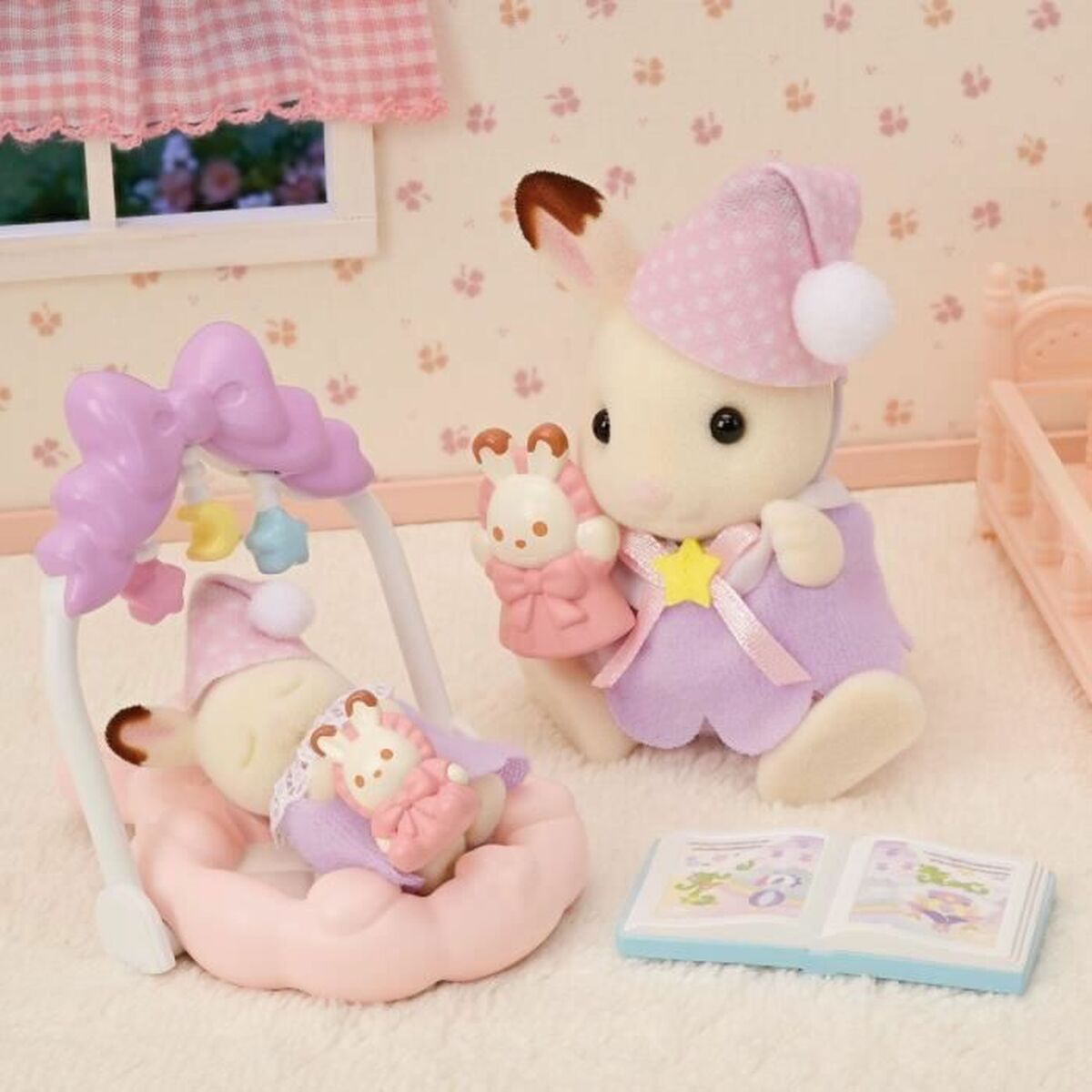 Figura Articulada Sylvanian Families Las hermanas conejitas de chocolate: hora de dormir Niña
