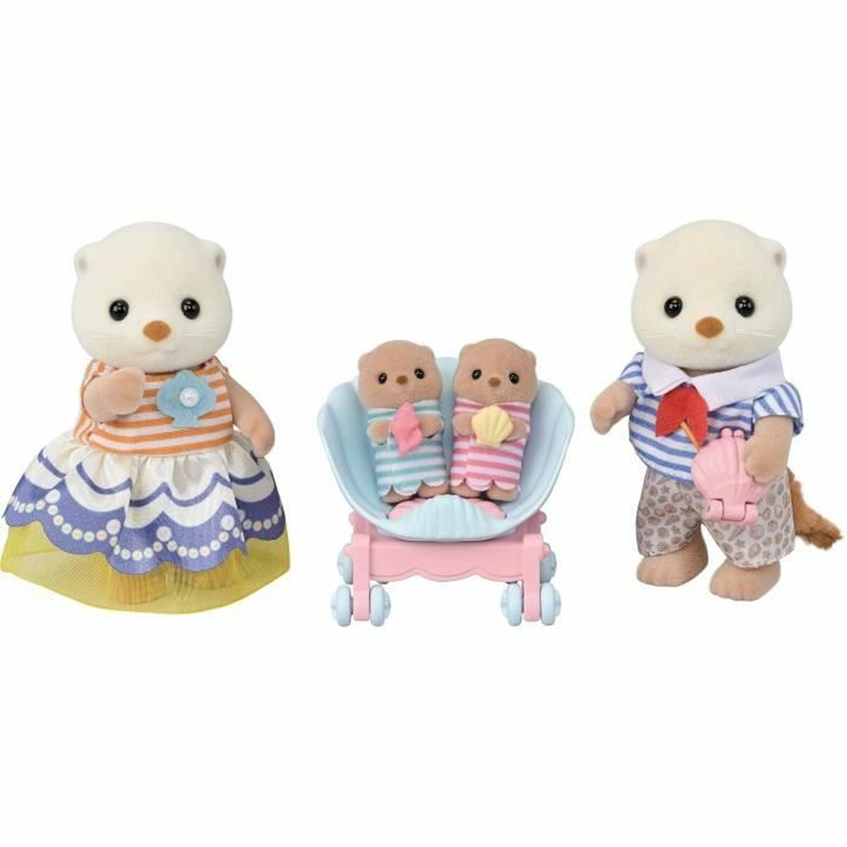 Figura Articulada Sylvanian Families La familia de las nutrias marinas Animales