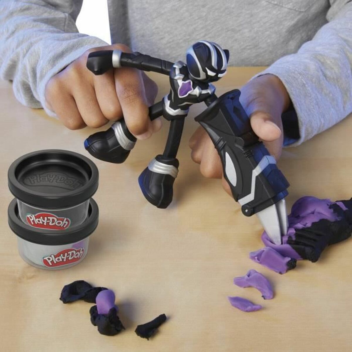 Juego de Plastilina Play-Doh Black Panther garras afiladas noir