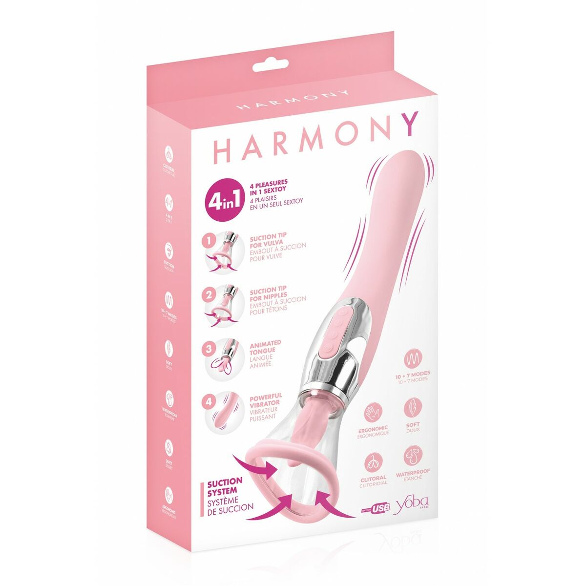 Vibrador Doble Estimulación Yoba Rosa