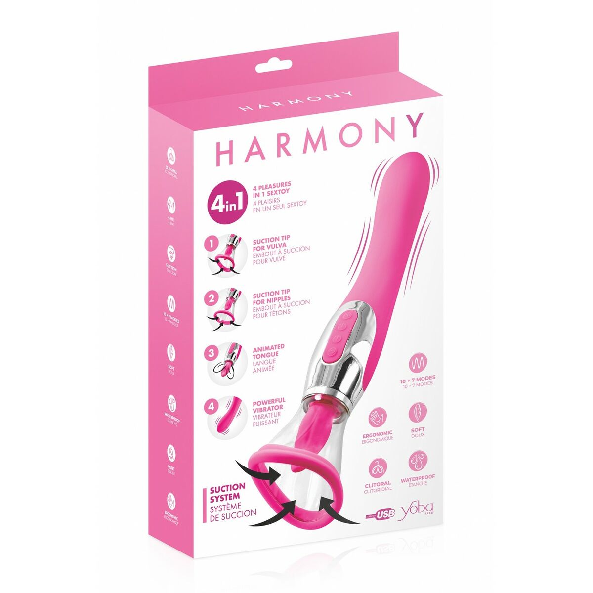 Vibrador Doble Estimulación Yoba Fucsia