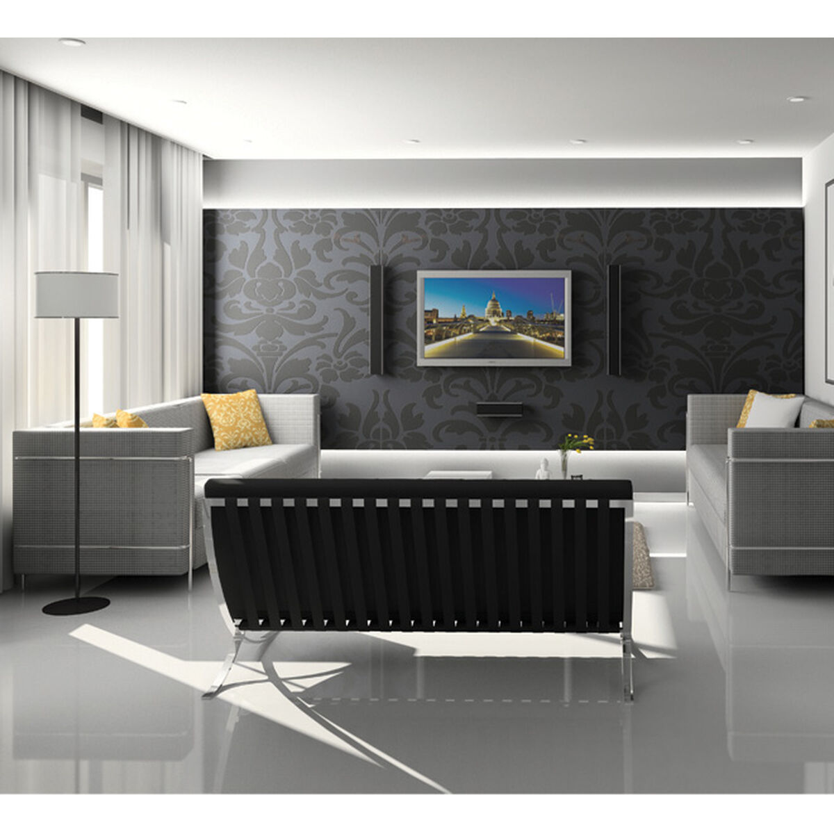 Soporte de Mesa para Pantalla B-Tech BTV510/B 55"